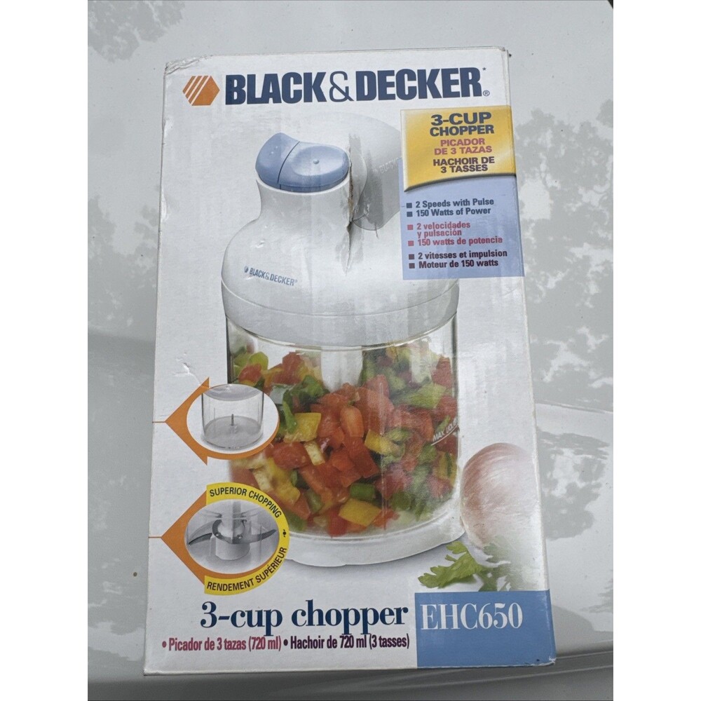 New Black & Decker Ergo 3 Cup Deluxe Chopper  Model #EHC650